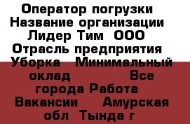 Оператор погрузки › Название организации ­ Лидер Тим, ООО › Отрасль предприятия ­ Уборка › Минимальный оклад ­ 30 000 - Все города Работа » Вакансии   . Амурская обл.,Тында г.